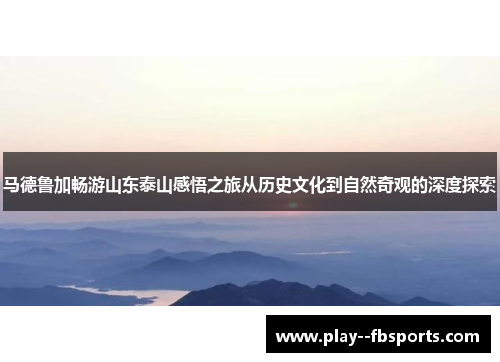 马德鲁加畅游山东泰山感悟之旅从历史文化到自然奇观的深度探索